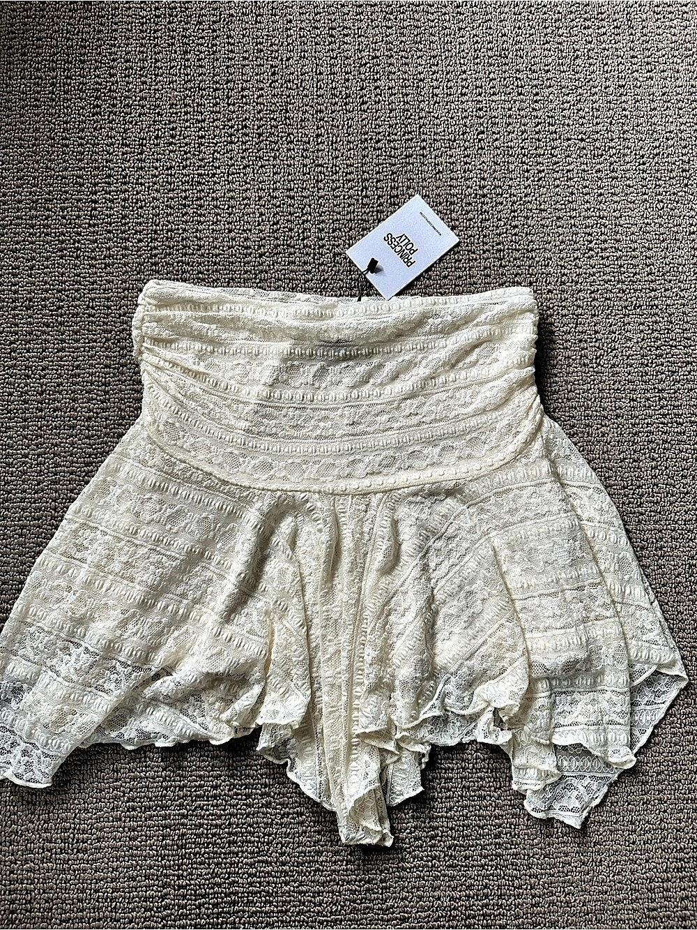 NWT Princess Polly Lace Mini Skirt Cream Size 8